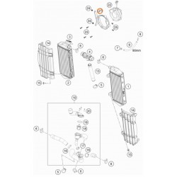 Стойка за перка OEM KTM EXC-F250-350 17-23, EXC-F450-500 17-19; Husqvarna FE250-350 17-23, FE450-501 17-19