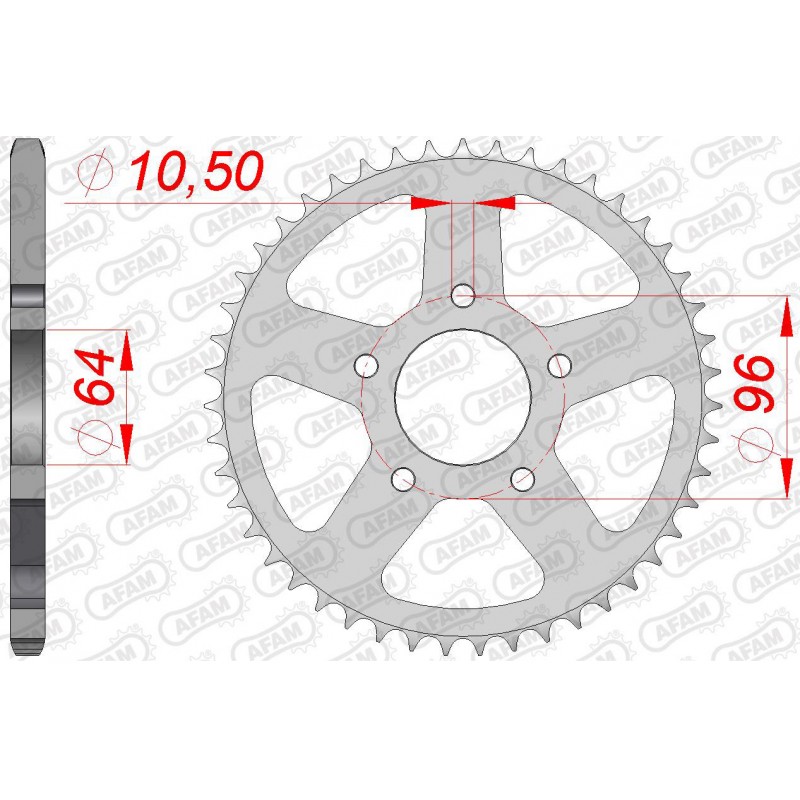 Заден Стоманен Зъбак 37 Зъба/ 520 Honda CBF250 04-06