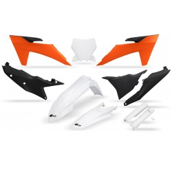 Комплект пластмаси KTM SX/SX-F 23-24 Бял/Черен/Оранжев