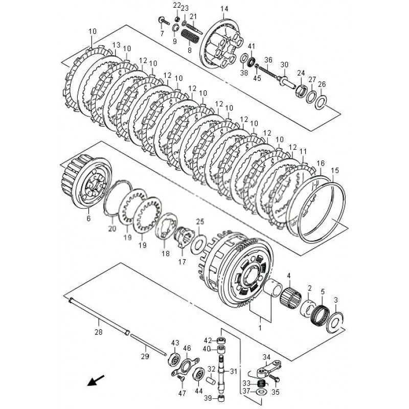 Съединител кит OEM Suzuki GSX-R600 11-