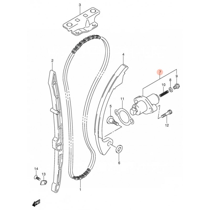 Обтегач ангренажна верига OEM Suzuki ATV LT-Z400 03-14, 17-18