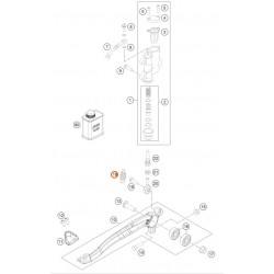 Пружина за задна спирачка OEM KTM EXC/EXC-F 17-23, SX/SX-F 16-22; Husqvarna FC/TC 16-22, TE/FE 17-23