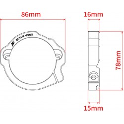 Протектор за фланеца на ауспуха KTM EXC250/300 17-27, SX250 17-27; HUSQVARNA TE250/300 17-27, TC250 17-27 ЧЕРВЕН