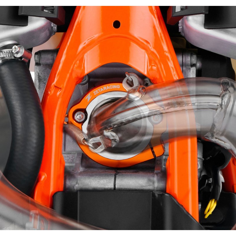 Протектор за фланеца на ауспуха KTM EXC250/300 17-27, SX250 17-27; HUSQVARNA TE250/300 17-27, TC250 17-27 ЧЕРВЕН