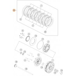 Комплект съединител OEM KTM 250SX-F 19-27, 350SX-F 19-27; HUSQVARNA FC250/350 19-27