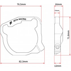 Протектор за фланеца на ауспуха Yamaha YZ125 22-24, YZ125X 23-24