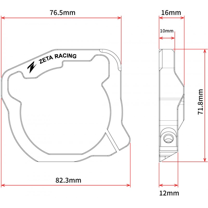 Протектор за фланеца на ауспуха Yamaha YZ125 22-24, YZ125X 23-24