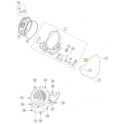 Гaрнитура капак съединител KTM OEM 250/350EXC-F 21-23, 250/350SX-F 16-22; Husqvarna FE250/300 20-23, FC250/350 16-22