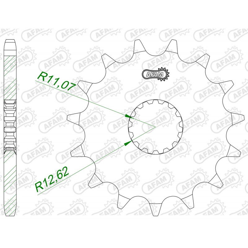 Преден зъбак 15 Зъба/ 520 Royal Enfield Bullet 350 23-24, Classic 350 22-23, Hunter 350 22-24, Meteor 350 21-24