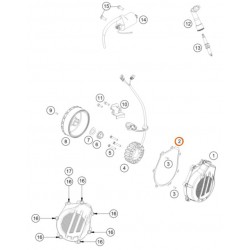 Гарнитура капак запалване OEM KTM 450/500EXC-F 17-23, 450SX-F 16-21; Husqvarna FE450/501 17-23, FC450 16-22