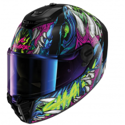 Каска SPARTAN RS SHAYTAN BLACK GREEN PURPLE