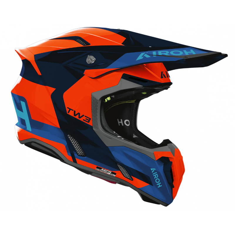 Каска TWIST 3 FANCY ORANGE/BLUE GLOSS