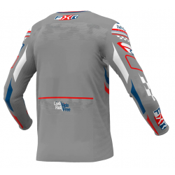 Тениска PODIUM GLADIATOR MX25 GREY WHITE RED