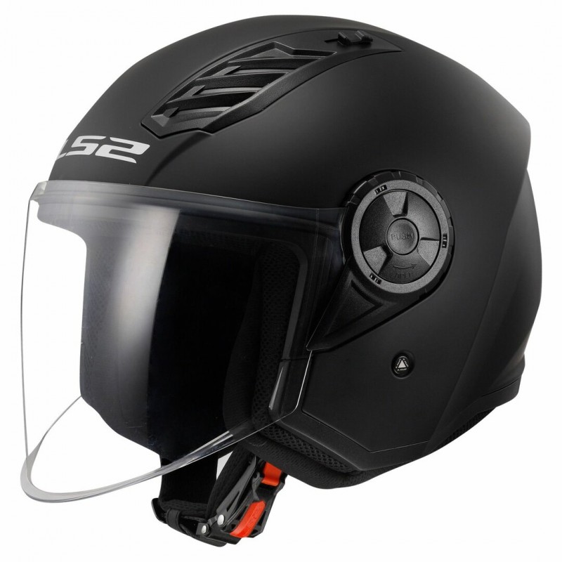 Скутер каска LS2 OF616 AIRFLOW II SOLID BLACK MATT