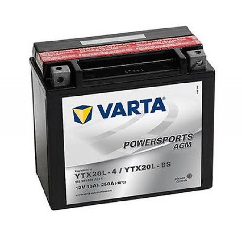 Мото Акумулатор Varta 12V -Ytx20L-Bs Varta Fun